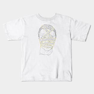 Head of St. John the Baptist Gold Lined Bandage Shaded Kids T-Shirt